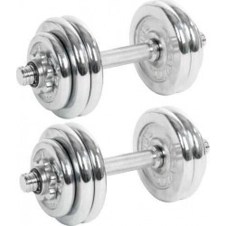 Гантелі хромовані Movit M09509 2x15 кг, код: M-10162779-IN Гантелі хромовані Movit M09509 2x15 кг, код: M-10162779-IN