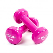 Гантелі для фітнесу Zelart 2х1 кг, фіолетовий, код: TA-5225-1_V