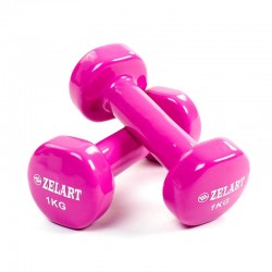 Гантелі для фітнесу Zelart 2х1 кг, фіолетовий, код: TA-5225-1_V Гантелі для фітнесу Zelart 2х1 кг, фіолетовий, код: TA-5225-1_V