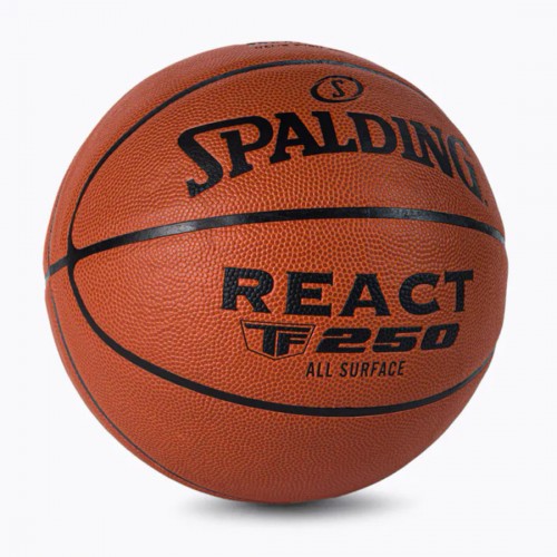 М"яч баскетбольний Spalding React TF-250 FIBA №6, помаранчевий, код: 689344406961