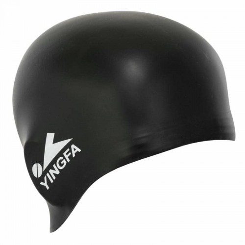 Шапочка для плавання силіконова для дорослих Yingfa Round L, чорний, код: C0072_LBK