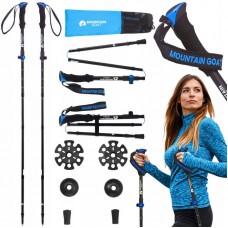 Трекінгові палиці Mountain Pro+ 43-130 см, чорний-синій, код: P-5907739318244
