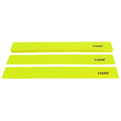 Набір плоских прямих фішок-маркерів Meta Flat Line Marker Set of 10 5,5х50 см, лимоний, код: 080101514682