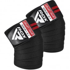 Бинти на коліна RDX Gym Knee Wrap R11, чорний-червоний, код: WAH-KR11BR