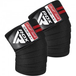Бинти на коліна RDX Gym Knee Wrap R11, чорний-червоний, код: WAH-KR11BR