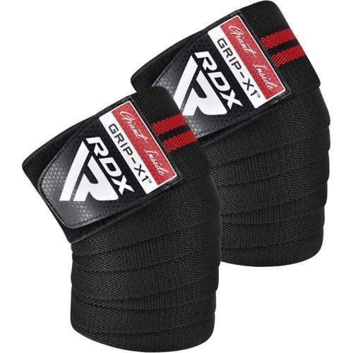 Бинти на коліна RDX Gym Knee Wrap R11, чорний-червоний, код: WAH-KR11BR