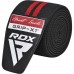 Бинти на коліна RDX Gym Knee Wrap R11, чорний-червоний, код: WAH-KR11BR