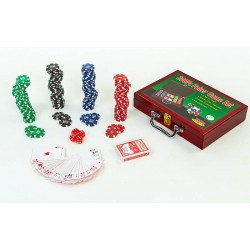 Набір для покеру в дерев"яному кейсі PlayGame 200 фішок, код: IG-6642-S52