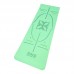 Килимок для йоги SNS Метелик KOT6-2-G+BL з розміткою 1830х610х6 мм, зелений, код: 12864-SNS