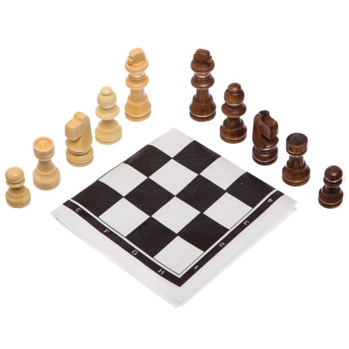 Шахові фігури дерев"яні з полотном з ПВХ ChessTour, код: 202P