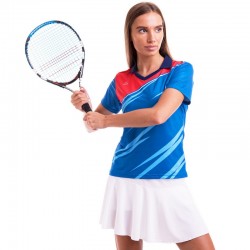 Форма для великого тенісу жіноча Lingo L, зріст 155-160, блакитний-червоний, код: LD-1843B_LNR