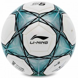 М'яч футбольний LI-Ning №5, білий-бірюзовий, код: LFQK635-4-S52