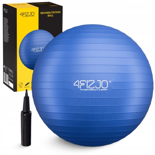 М"яч для фітнесу (фітбол) 4Fizjo 85 см Anti-Burst Blue, код: P-5907739316400