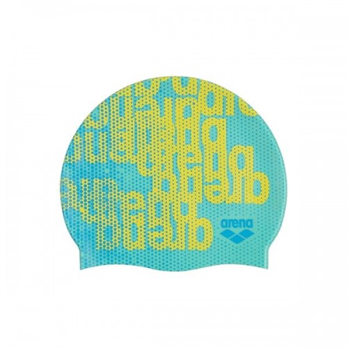 Шапка для плавання дитяча Arena Print JR блакитний-жовтий, код: 3468337514176