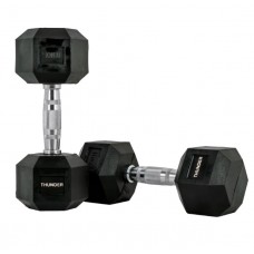 Гантель шестигранна Thunder 1х10 кг, код: HEXAGONAL-DUMBBELLS-10KG-IN