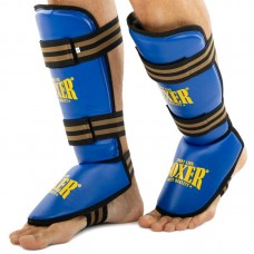 Захист гомілки та стопи для єдиноборств Boxer New, розмір L, синій, код: 2004-4-N_LBL