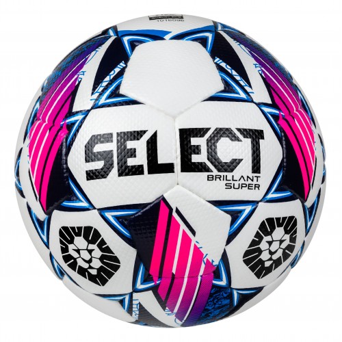 М"яч футбольний Select Brillant Super FIFA PFL v24 №5, білий-синій, код: 5703543376506