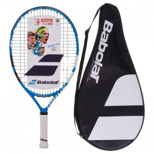 Ракетка для великого юніорського тенісу Babolat Drive Junior 21 блакитний, код: BB140217-136-S52 Ракетка для великого юніорського тенісу Babolat Drive Junior 21 блакитний, код: BB140217-136-S52