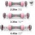 Гантелі набірні для фітнесу FitGo 2х2 кг, рожевий, код: 80031P-WS