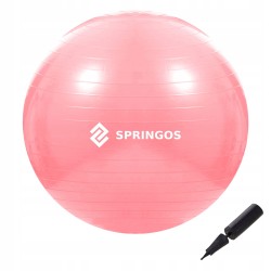М"яч для фітнесу Springos 75 см Anti-Burst Pink, код: FB0012
