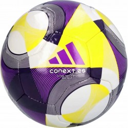 М"яч футзальний Adidas CNXT25 Pro Sal №4, білий-жовтий-фіолетовий, код: 4067905527366