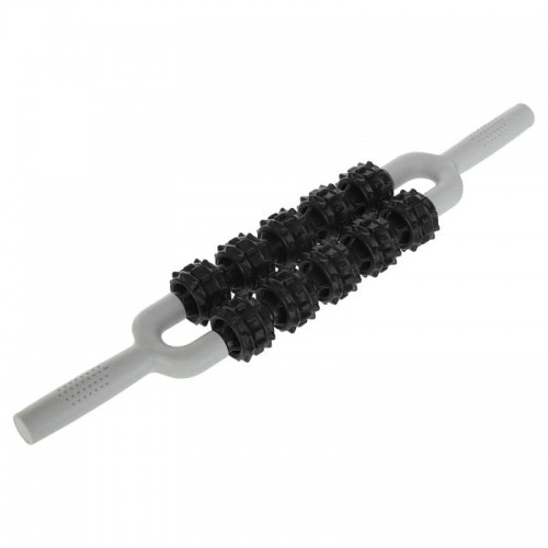 Масажер-палка роликовий FitGo Massager Bar 10 масажерів, 550х100 мм, чорний, код: FI-6196-S52 Масажер-палка роликовий FitGo Massager Bar 10 масажерів, 550х100 мм, чорний, код: FI-6196-S52