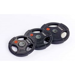 Диск прогумований Zelart Z-Hit з потрійним хватом і металевою втулкою 20кг (d-51мм), код: TA-5160-20-S52