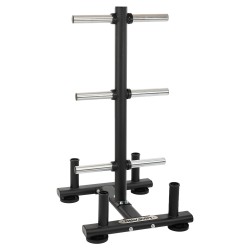 Стійка вертикальна для блинів дисків та грифів пересувна LiveUp 680х665х1310 мм, чорний, код: LP8851