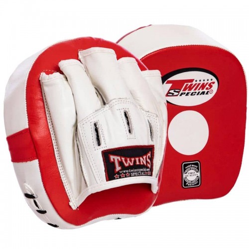 Лапа вигнута Twins шкіра, червоний-білий, 2 шт, код: VL-2054_RW Лапа вигнута Twins шкіра, червоний-білий, 2 шт, код: VL-2054_RW