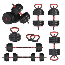 Гантелі з функцією штанги 6в1 Fit-On 53кг, код: 2030-0053