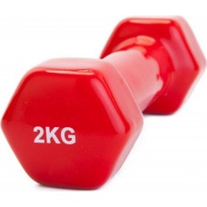 Гантель аеробна вінілова Fitnessport VDD-01-2кг, 1x2 кг, червоний, код: 10173-AX