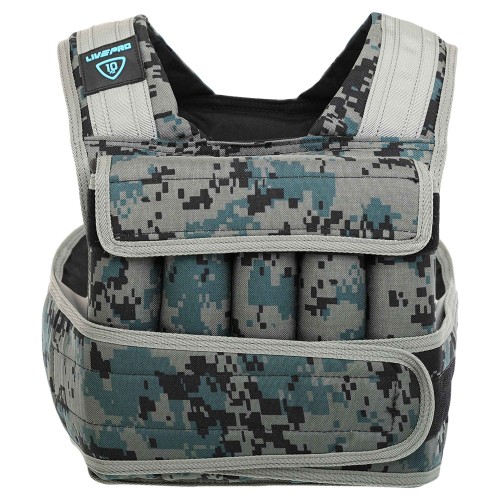 Жилет обважнювач з регульованою вагою LiveUp 1-10кг, чорний-сірий, код: LP8195-10