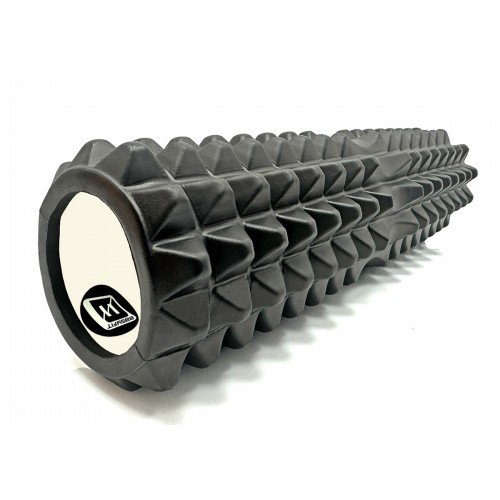 Масажний ролик EasyFit Grid Roller v.2.2, 450х145 мм, чорний, код: EF-2028-BK-EF