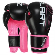 Рукавички боксерські Zelart 12 унцій, чорний-рожевий, код: BO-9056_12BKP