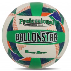 М"яч волейбольний Ballonstar №5, зелено-синій-білий, код: VB-8855-S52