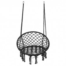 Гамак круглий Camping Macrame без подушки, чорний, код: H005-WS