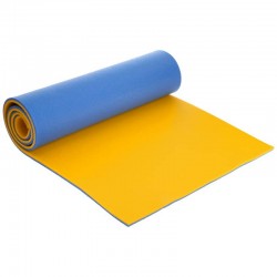 Килимок туристичний FitGo двошаровий 1800х60х10 мм, жовтий-синій, код: TY-3269_YBL