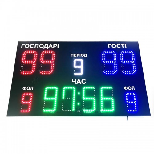 Спортивне табло універсальне LedPlay 1000х600х50 мм, код: 07632-ST