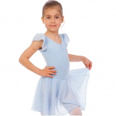 Сукня для танців (Бейсік) с коротким рукавом ліхтарик Lingo XL, зріст 155-165, блакитний, код: CHD01_XLN