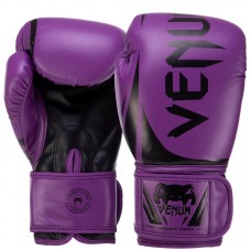 Рукавички боксерські шкіряні Venum Challenger 10 унцій, фіолетовий-чорний, код: VN0661_10V-S52