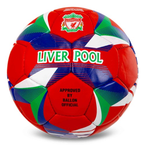 М"яч футбольний Ballonstar Liverpol №5 PU, червоний-синій-зелений, код: FB-0047-827