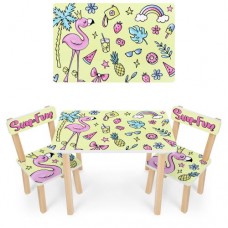 Столик дитячий Bambi з 2-ма стільцями, код: 501-131F-MP
