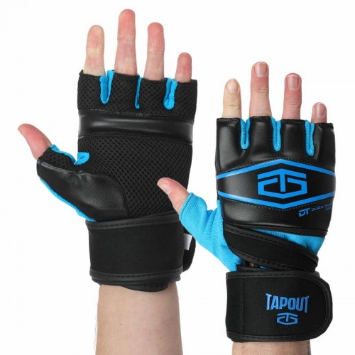 Рукавички для змішаних єдиноборств MMA Tapout L-XL, чорний-синій, код: SB168521_LXLBL