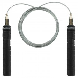 Скакалка швидкісна кросфіт з підшипником і сталевим тросом FitGo Proesce 3 м, чорний, код: FI-1945_BK Скакалка швидкісна кросфіт з підшипником і сталевим тросом FitGo Proesce 3 м, чорний, код: FI-1945_BK