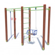 Гімнастичний комплекс Miros зі сходами та кільцями, код: DIO655 Гімнастичний комплекс Miros зі сходами та кільцями, код: DIO655