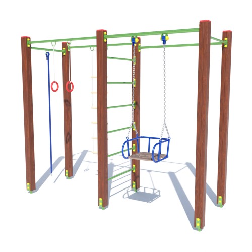 Гімнастичний комплекс Miros зі сходами та кільцями, код: DIO655