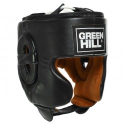 Шолом боксерський в мексиканському стилі шкіра Green Hill L, чорний, код: BO-0575_LBK