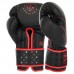 Боксерські рукавиці шкіряні Zelart 12 унцій, чорний-червоний, код: BO-3843_12BK