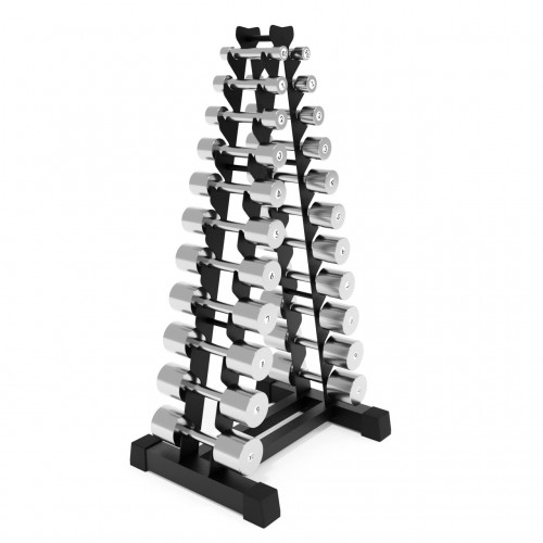 Хромовані гантелі зі стійкою Brustyle 11 пар (0,5-10 кг), 610х480х1150 мм, код: TC135 Хромовані гантелі зі стійкою Brustyle 11 пар (0,5-10 кг), 610х480х1150 мм, код: TC135