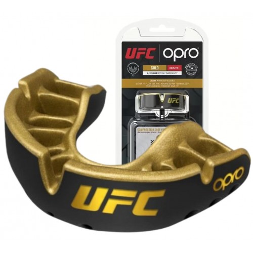 Капа Opro Gold UFC доросла (вік 11+)  Black/Gold (art.102516001), код: UFC_Gold_Black/Gold